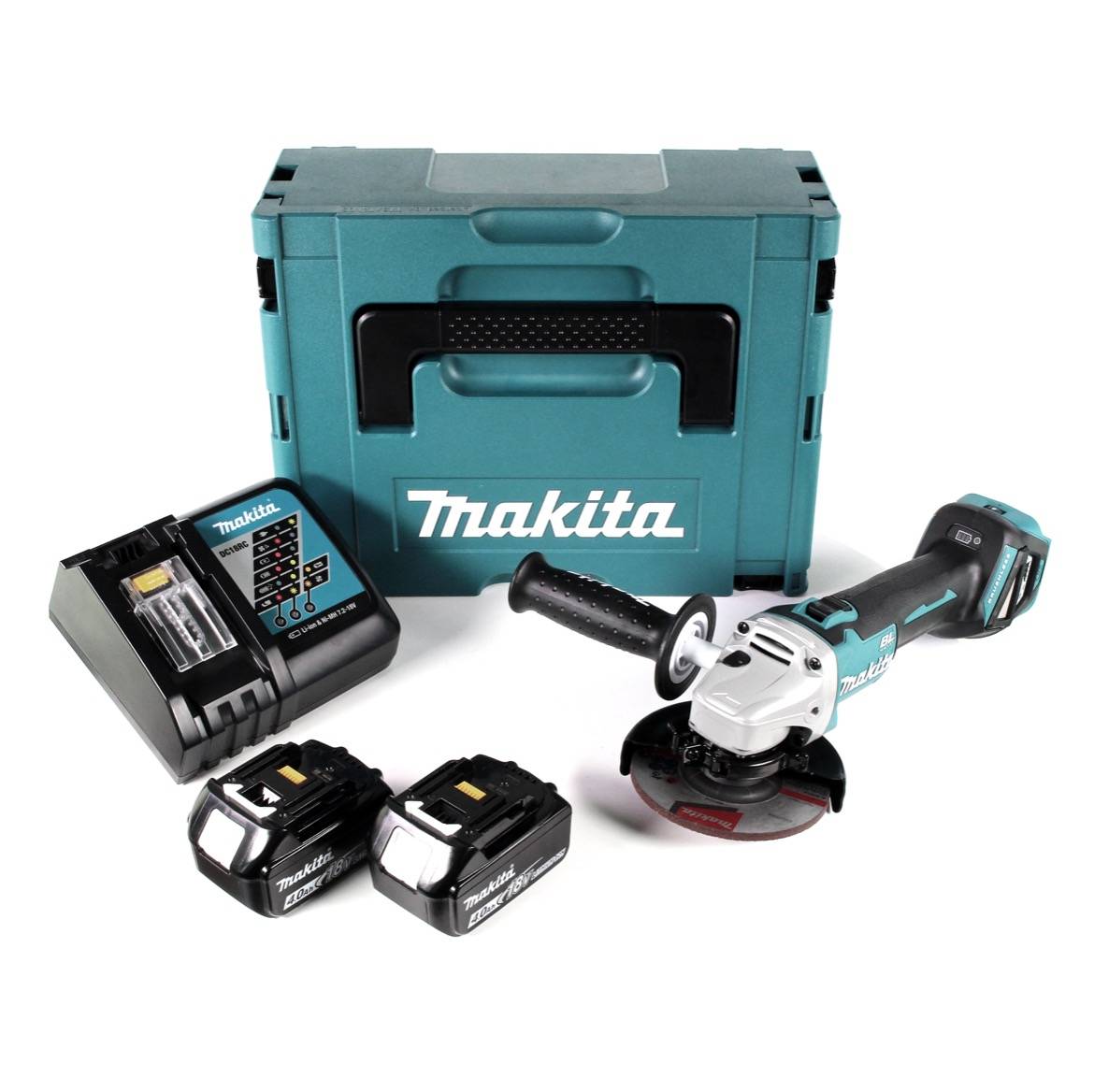 Meuleuse d'angle 18V LXT diam125 mm -2x4,0 Ah- en MAKPAC - MAKITA DGA511RMJ-1