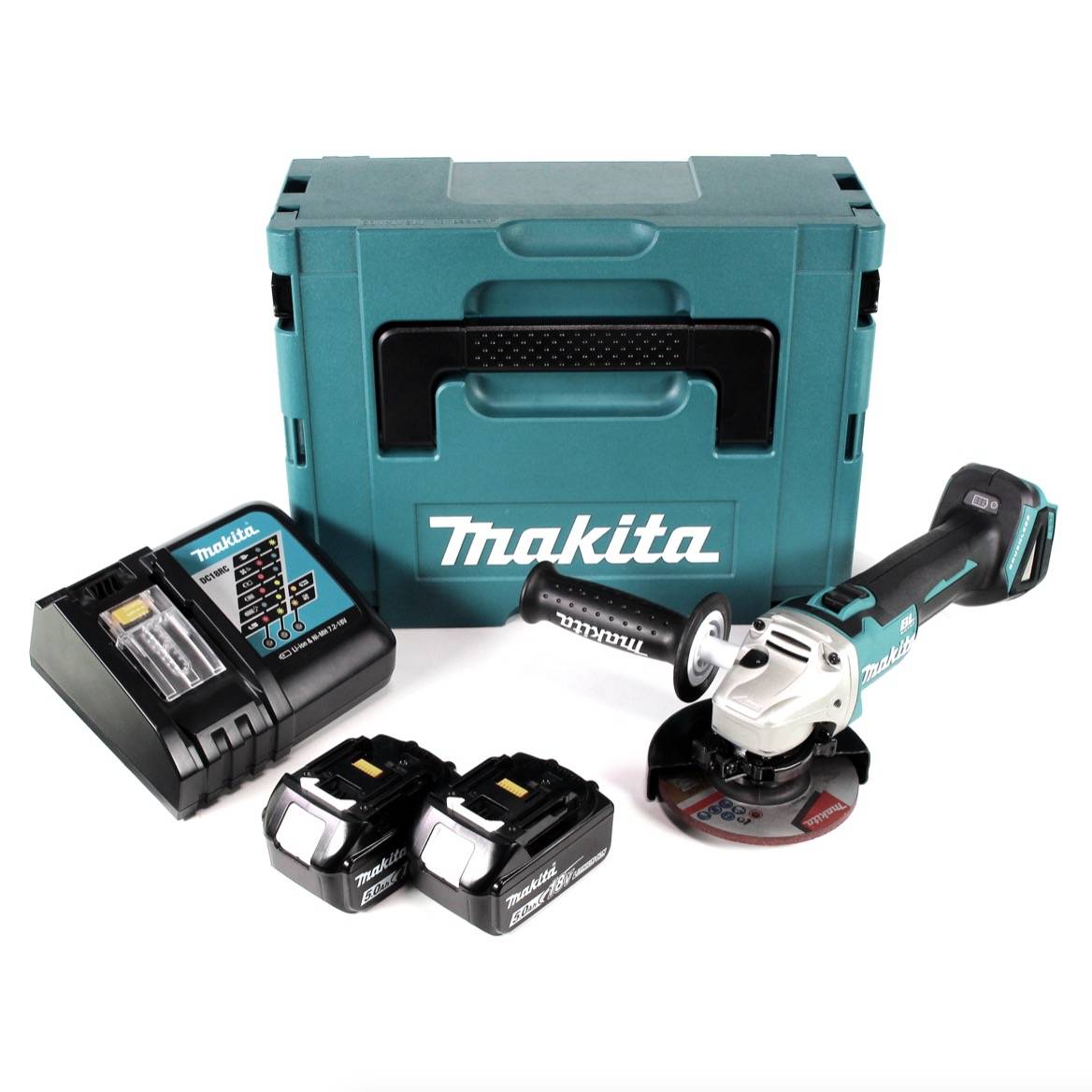 Meuleuse d'angle 18V LXT diam125 mm -2x5,0 Ah- en MAKPAC - MAKITA DGA504RTJ-1