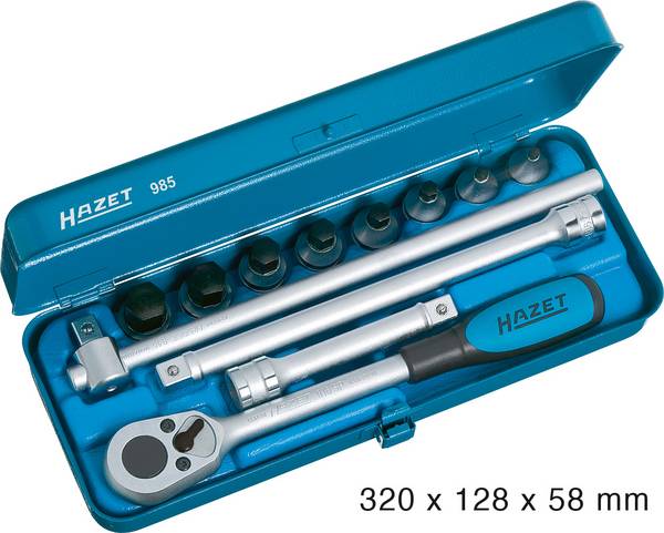 Hazet  Jeu de clés à douille métrique 1/2" (12.5 mm) 12 pièces 985