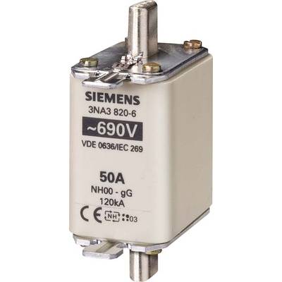 Siemens 3NA38206 Cartouche-fusible   Taille du fusible = 0  50 A  690 V 3 pc(s)