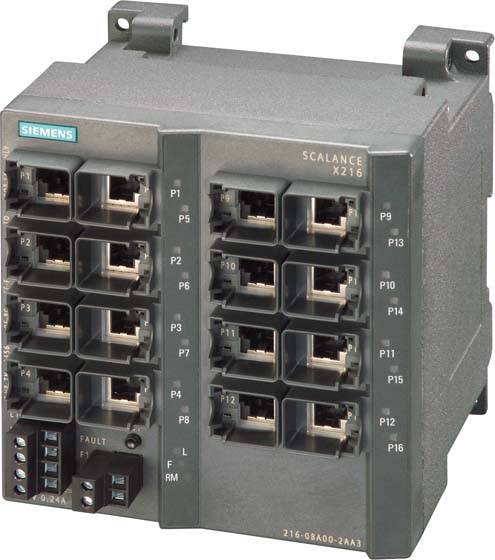 Siemens 6GK5216-0BA00-2AA3 - SCALANCE X216, commutateur IE administrable, 16x 10/100 Mbit/-0