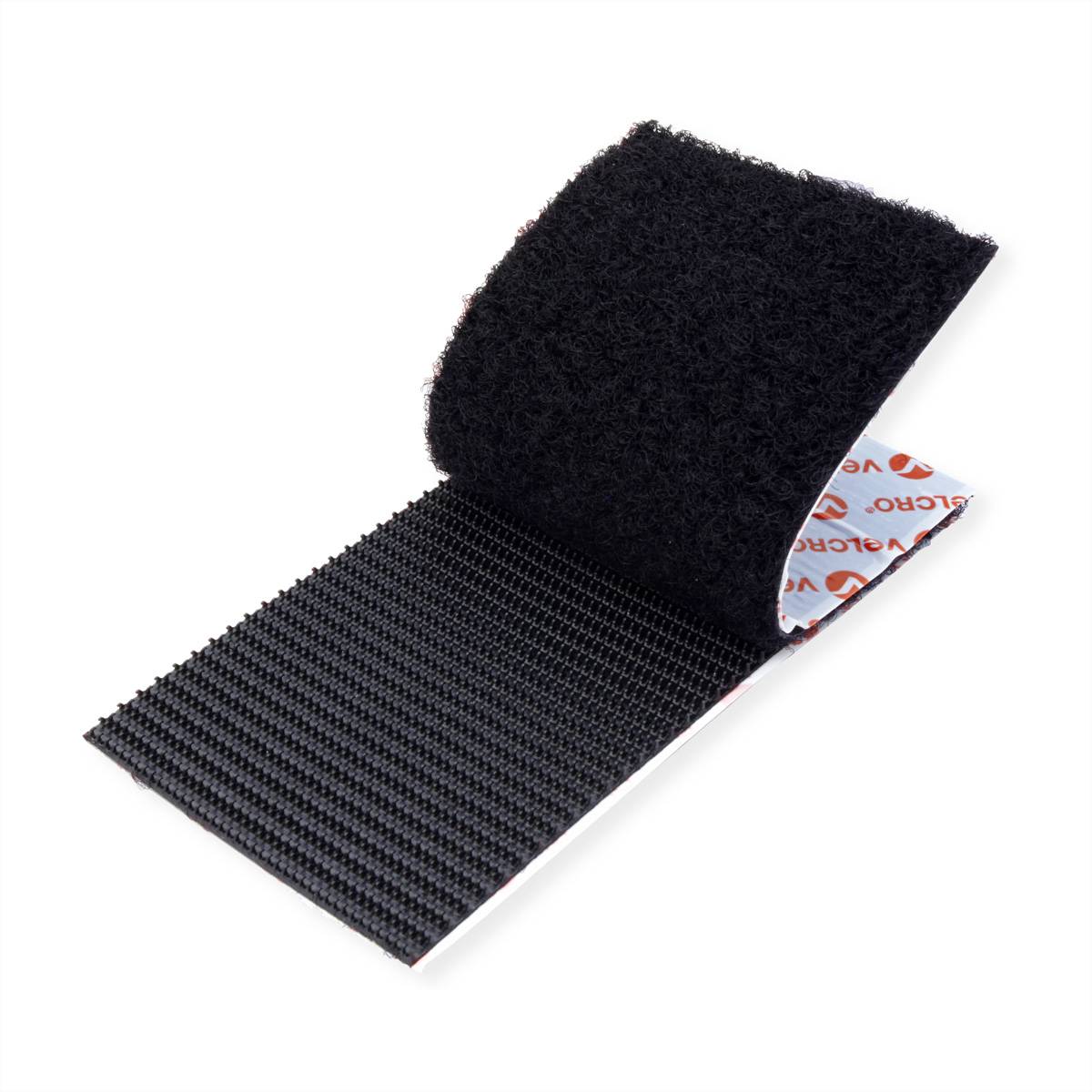 VELCRO® Bandes 50x100mm x 2 noires, crochets&velours autocollants extra fort-1