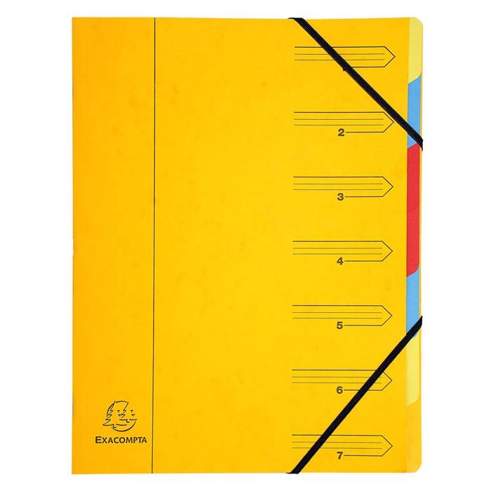 Trieur carte Exacompta 7 divisions coloris assortis-2