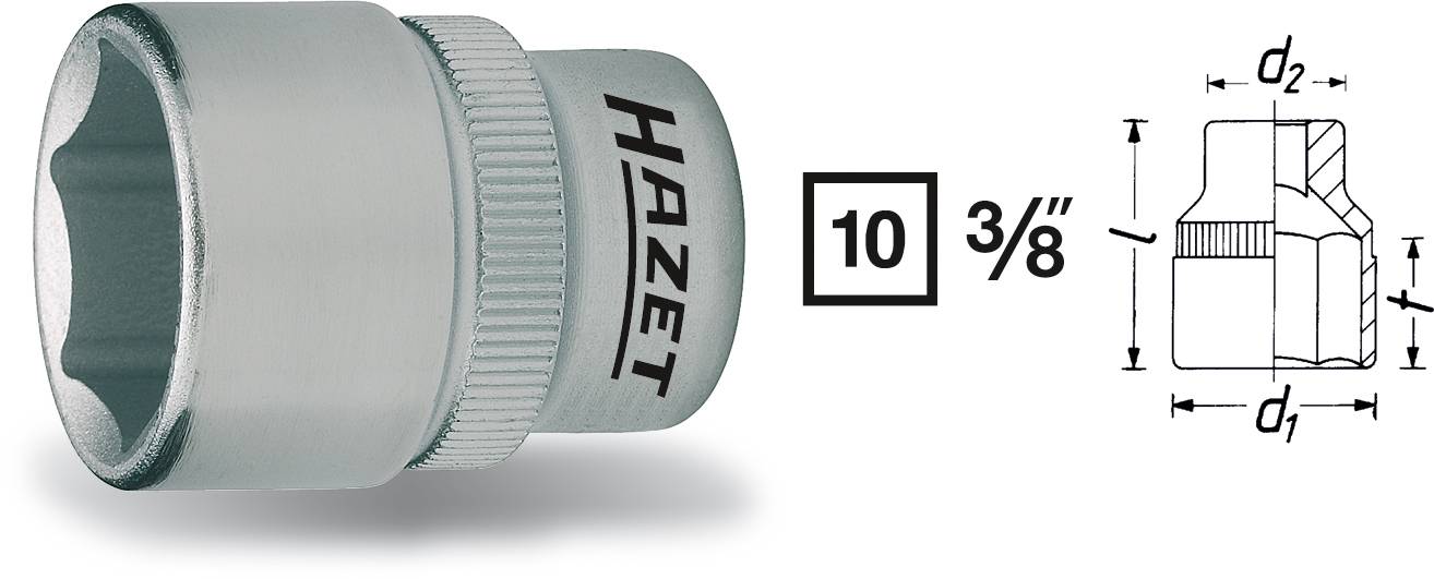 Douille 6 pans extérieurs 11 mm Longueur: 26 mm Hazet 880-11 Propulseur: 3/8" (10 mm) 1 pc(s)