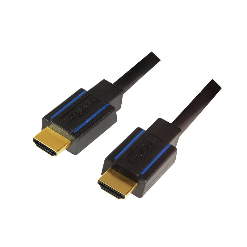 Câble de raccordement LogiLink HDMI Fiche mâle HDMI-A, Fiche mâle HDMI-A 7.50 m noir CHB007 4K UHD Câble HDMI-12