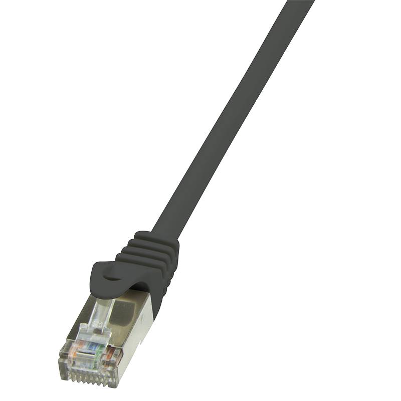 LogiLink CP1053S RJ45 Câble réseau, câble patch CAT 5e F/UTP 2.00 m noir avec cliquet d'encastrement 1 pc(s)-1