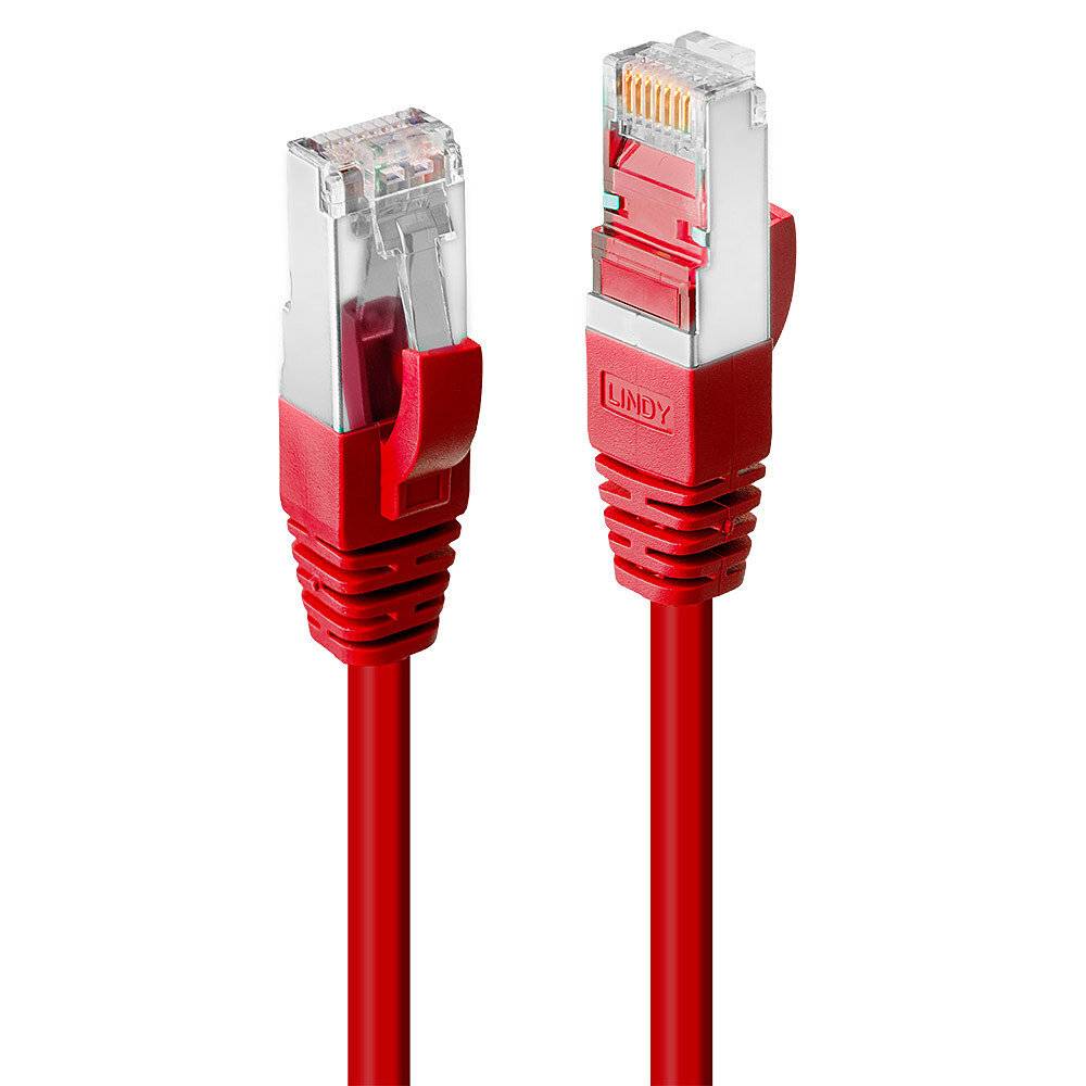 LINDY 45630 RJ45 Câble réseau, câble patch CAT 6 S/FTP 30.00 m rouge contacts dorés 1 pc(s)-1
