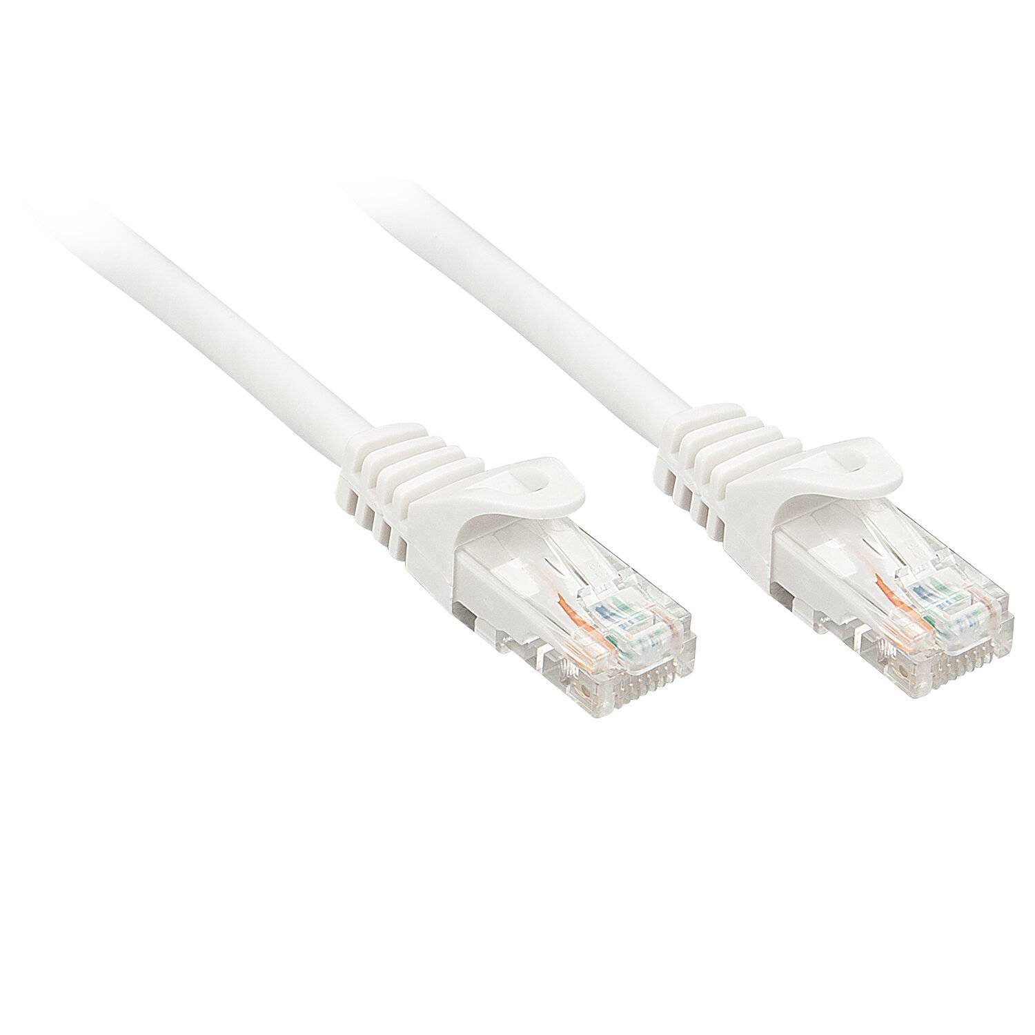 LINDY 48201 RJ45 Câble réseau, câble patch CAT 6 U/UTP 0.50 m blanc avec cliquet d'encastrement 1 pc(s)-2