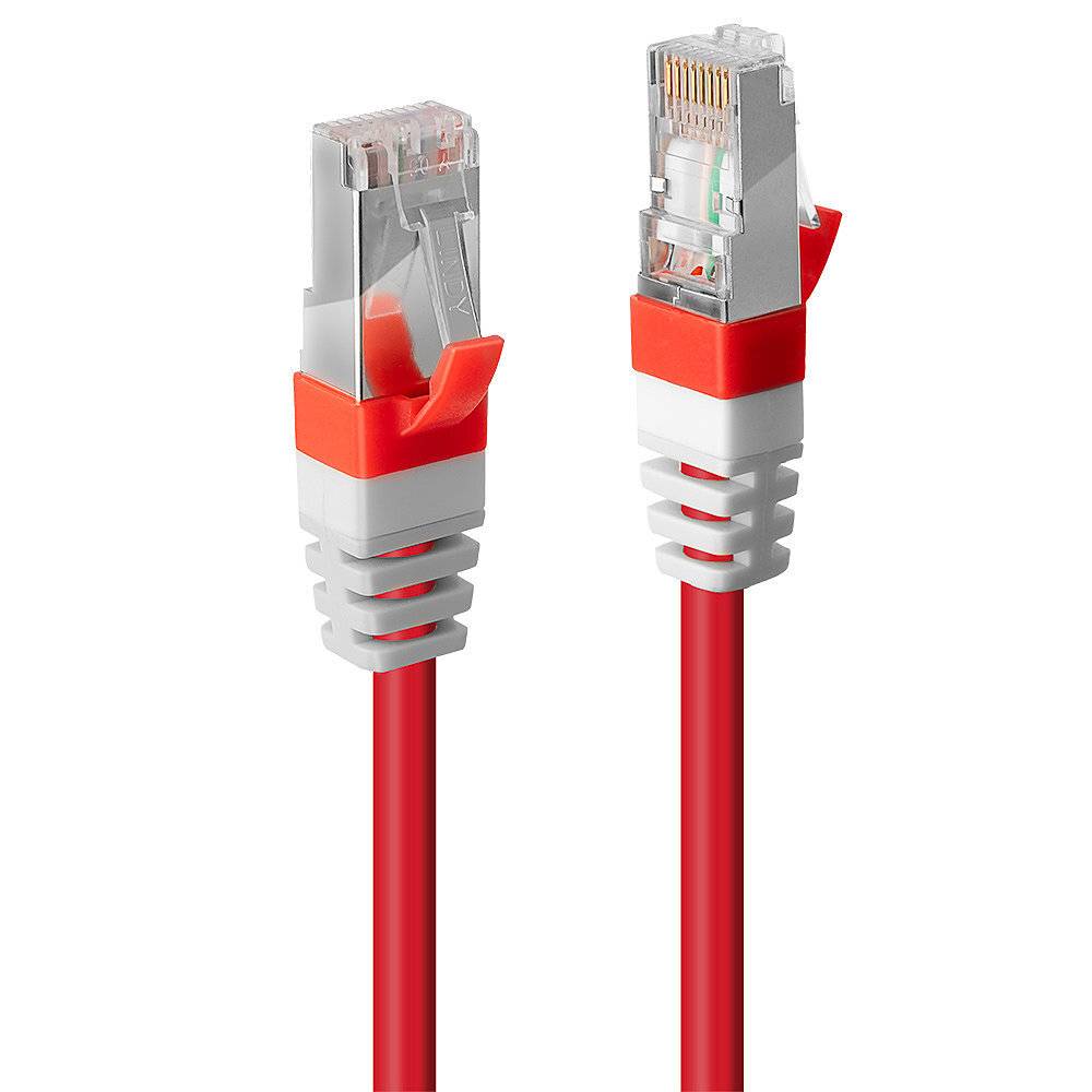 LINDY 45387 RJ45 Câble réseau, câble patch CAT 6a S/FTP 3.00 m rouge 1 pc(s)-1