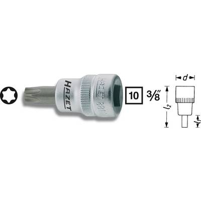 L'image montre un embout Torx Hazet pour un entraînement de 3/8 de pouce, modèle 8804. C'est un outil de fixation de vis.