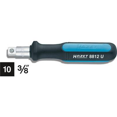 Porte-noix à poignée ergonomique, marque 'Hazet 8812 U', taille 10, 3/8 pouce, en noir et bleu.