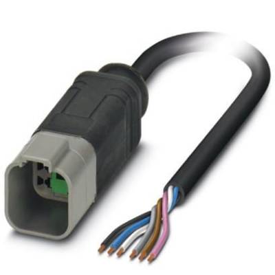 Câble pour capteurs/actionneurs, extrémité libre,connecteur mâle droit DT04-6P Pôle: 6 Phoenix Contact SAC-6P-DTMS/ 1,5-