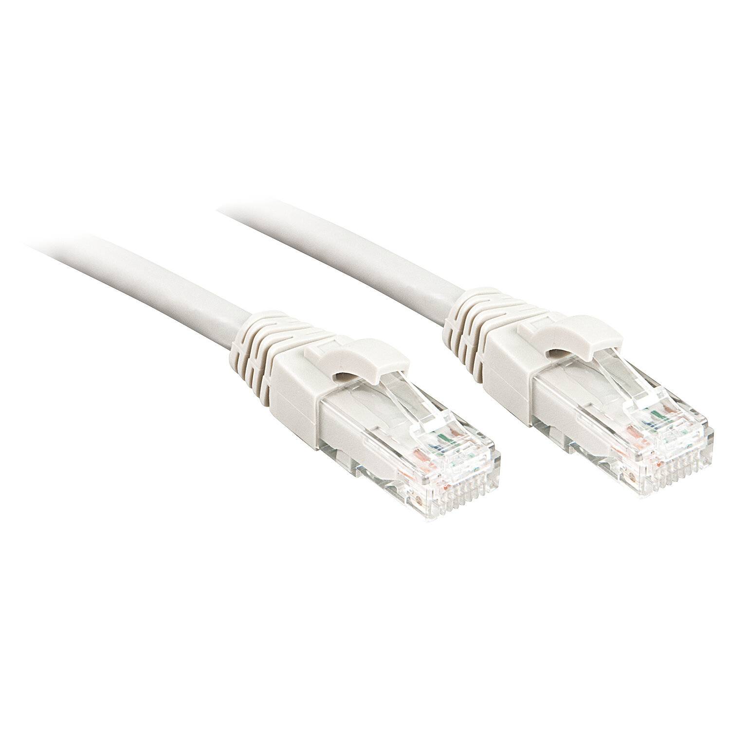 LINDY 48100 RJ45 Câble réseau, câble patch CAT 6 U/UTP 30.00 m blanc avec cliquet d'encastrement 1 pc(s)-2