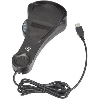 Un chargeur noir avec port USB et base carrée. Il présente un design distinctif et convient aux appareils électroniques.