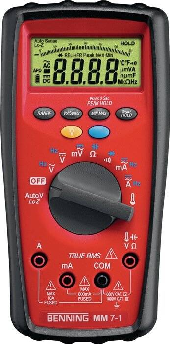 Benning MM 7-1 Multimètre numérique CAT III 1000 V, CAT IV 600 V Affichage (nombre de points): 6000-4