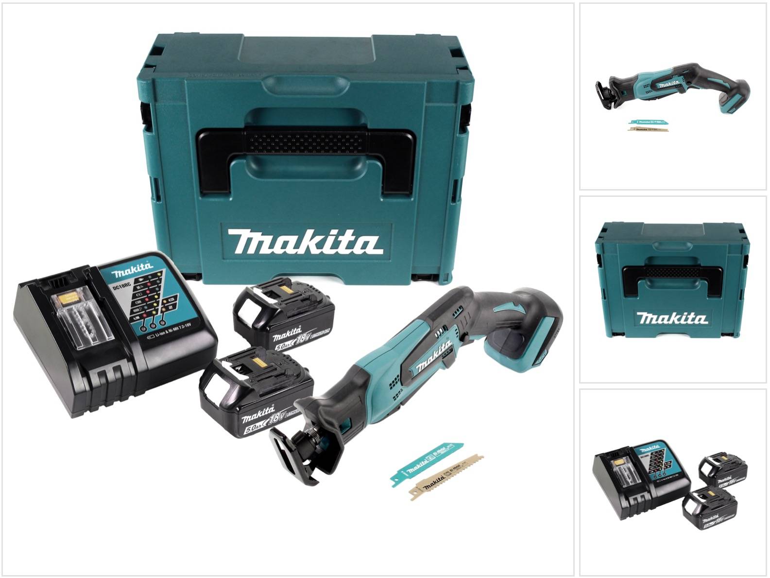 Scie sabre 18V LXT -2x5,0 Ah- en coffret MAKPAC - MAKITA DJR183RTJ-1-0