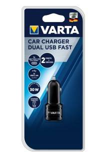 Chargeur de voiture Varta 57932 Sortie USB Dural 2.4A et sortie USB Type C 3.0A-1