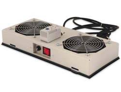 Digitus DN-19 FAN-2-WM-I 19 pouces 2 x Lampe adapté à une baie de profondeur: à partir de 300 mm gris clair (RAL 7035)-2