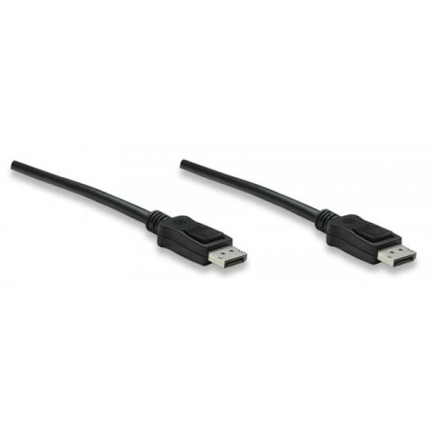 Câble de raccordement TECHly DisplayPort Fiche mâle DisplayPort 1.00 m noir ICOC-DSP-A-010 Câble DisplayPort-3