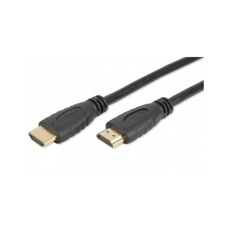 Câble de raccordement TECHly HDMI Fiche mâle HDMI-A, Fiche mâle HDMI-A 1.00 m noir ICOC-HDMI2-4-010 Câble HDMI-1