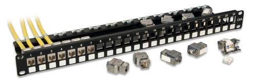 LINDY Cat.6A 10G Premium Patchpanel 24 ports Panneau de brassage 483 mm (19") CAT 6a 1 UH équipé-1