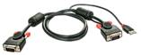 LINDY KVM system cable KVM Switch Combo Series USB 1m HD15M - HD15M+USB-AM 2m-3