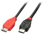 LINDY Câble USB USB 2.0 USB-Micro-B mâle, USB-Micro-B mâle 2.00 m noir avec fonction OTG 31760-2