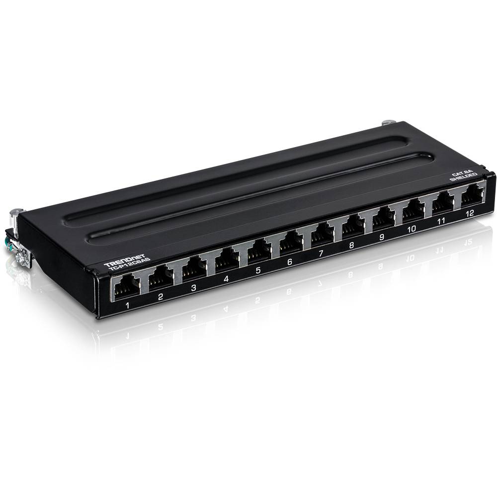 TRENDnet TC-P12C6AS Panneau de brassage renforcé à 12 ports Cat6A-1