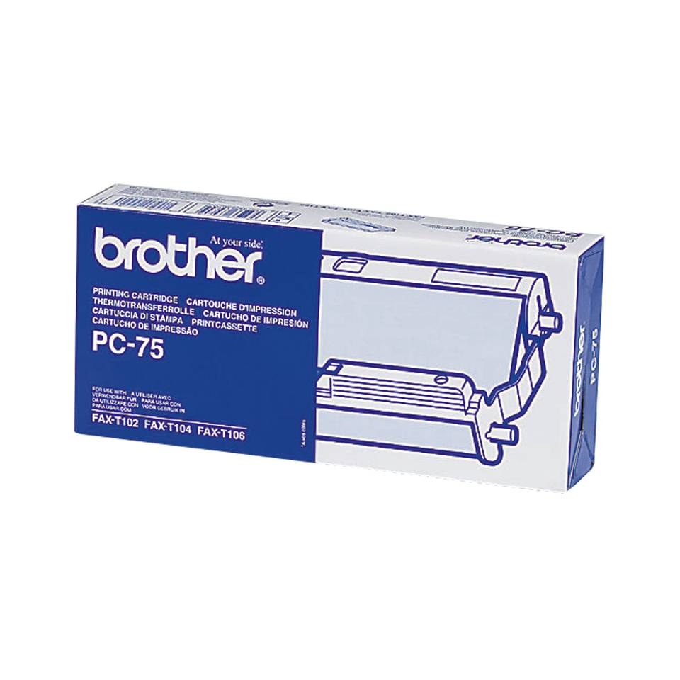 BROTHER PC-75 cassette ruban noir 144 pages pack de 1-2