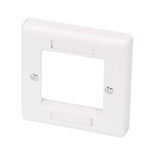 LINDY MODULAR AV FACE PLATE SYSTEM SINGLE GANG SNAP IN FACE PLATE Cache avec passe-câble 1x blanc-1