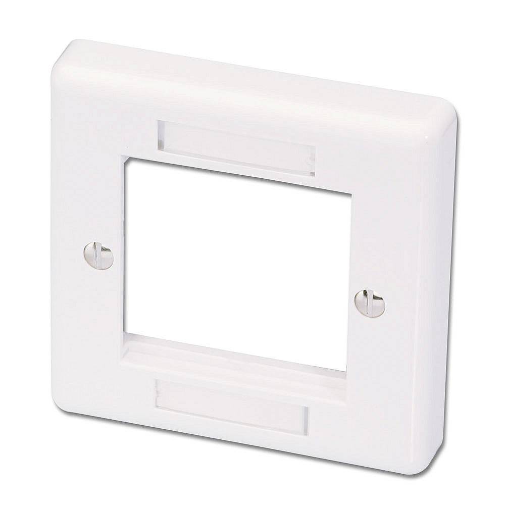 LINDY MODULAR AV FACE PLATE SYSTEM SINGLE GANG SNAP IN FACE PLATE Cache avec passe-câble 1x blanc-2