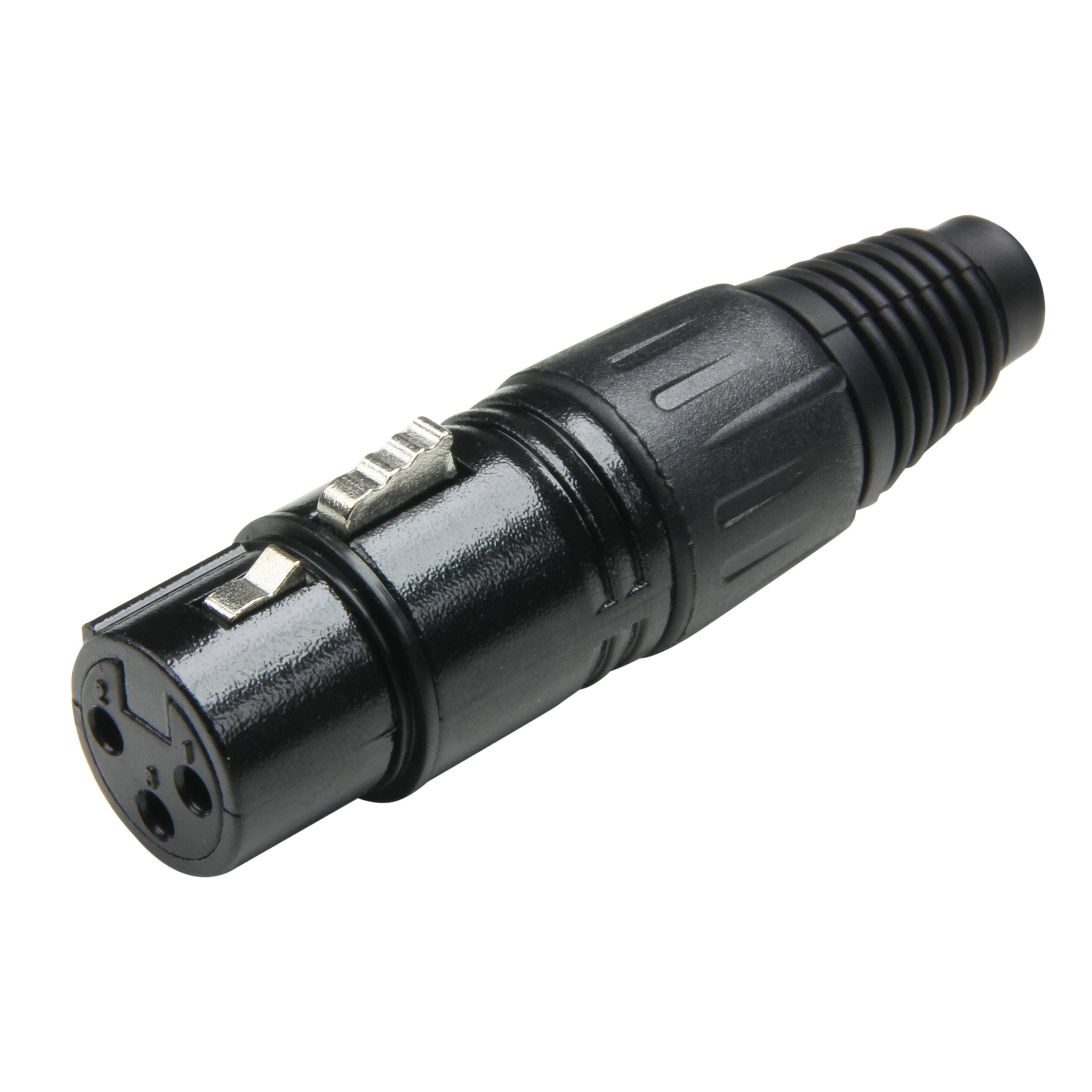 XLR femelle, droit Neutrik NC3FX-BAG Nombre de pôles: 3 noir 1 pc(s)-1