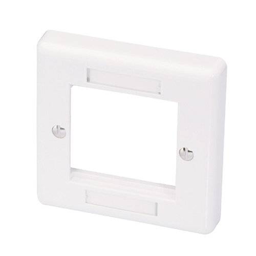 LINDY MODULAR AV FACE PLATE SYSTEM SINGLE GANG SNAP IN FACE PLATE Cache avec passe-câble 1x blanc-5