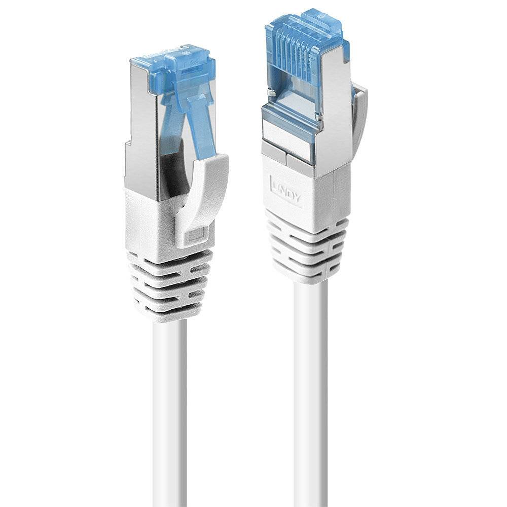 LINDY 47194 RJ45 Câble réseau, câble patch CAT 6a S/FTP 2.00 m blanc avec cliquet d'encastrement 1 pc(s)-2