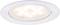 Plafonnier LED rond blanc avec plusieurs diodes lumineuses émettant une lumière blanche chaude.