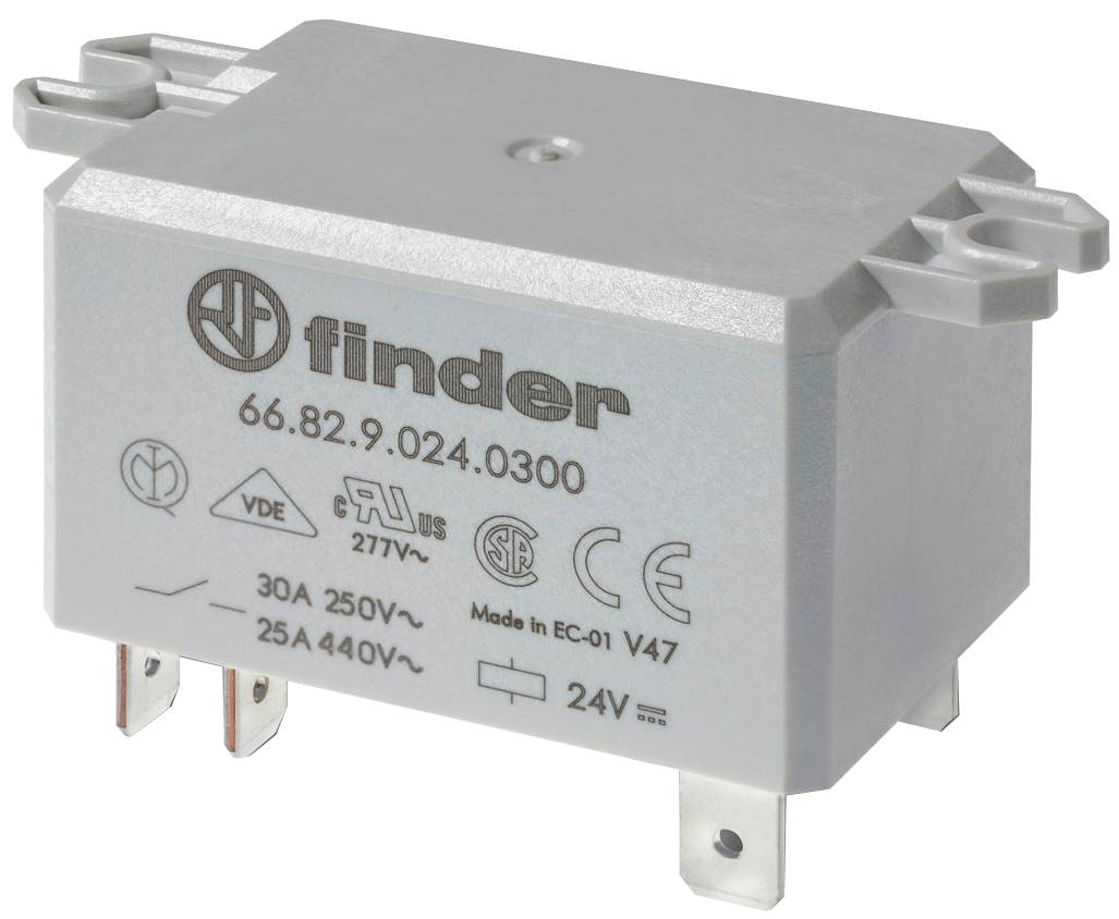 Finder 66.82.8.230.0300 Relais enfichable 230 V/AC 30 A 2 NO (T) 1 pc(s) Tray