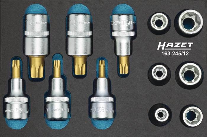 Jeu de douilles-embouts 12 pièces Hazet 163-245/12 Propulseur: 1/2" (12.5 mm) 1 set