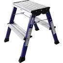 Marche-pied pliable à roulettes Krause, bleu Krause 130082 Hauteur de travail (max.) (détails) 2.45 m