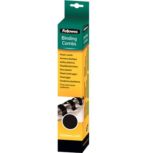 FELLOWES ANNEAUX PLASTIQUES 6 MM NOIR X 25-1