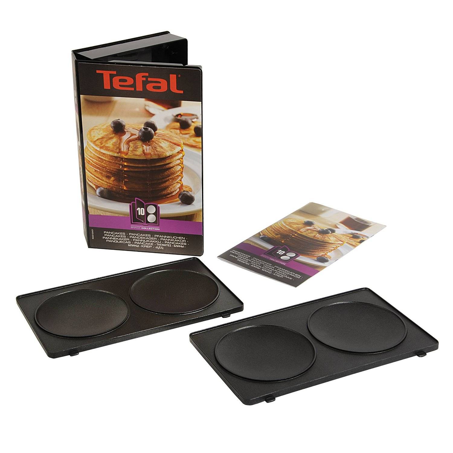 Plaques 2 Pancakes + Livre Pour Gaufrier Tefal xa801012-1