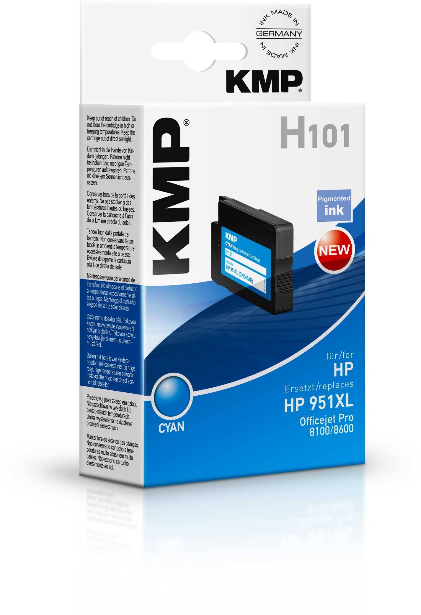 KMP Encre remplace HP 951XL, CN046AE compatible cyan H101 1723,4003-1