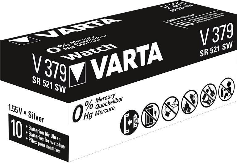 Pile bouton V379 Varta 1.55V-1