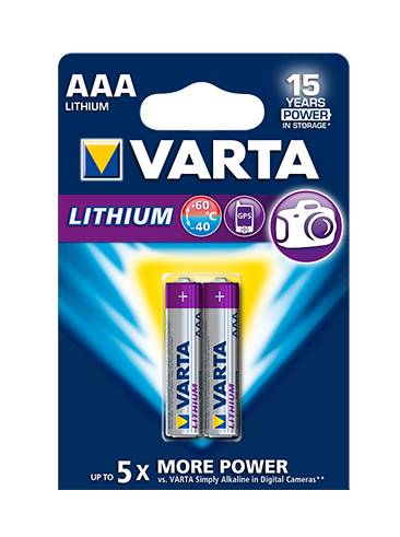 VARTA Piles lithium 6103301402 FR03 / AAA blister de 2-1