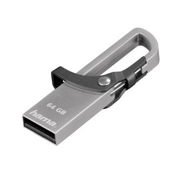 Hama Hama FlashPen ""Hook-Style"" - USB-Flash-Laufwerk Clé USB 64 GB gris 00123922 USB 2.0-1