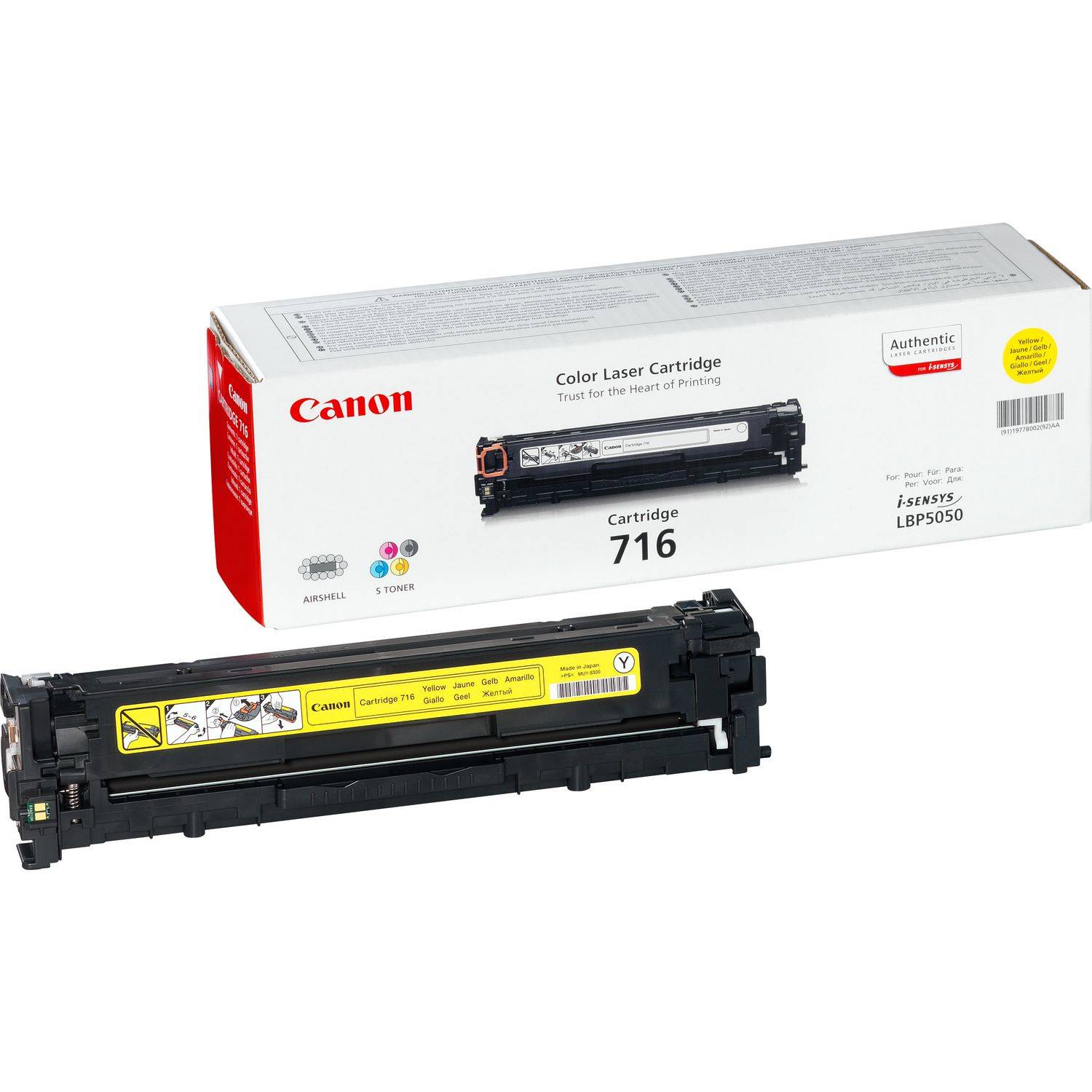 Toner imprimante laser jaune Canon CRG-716-1