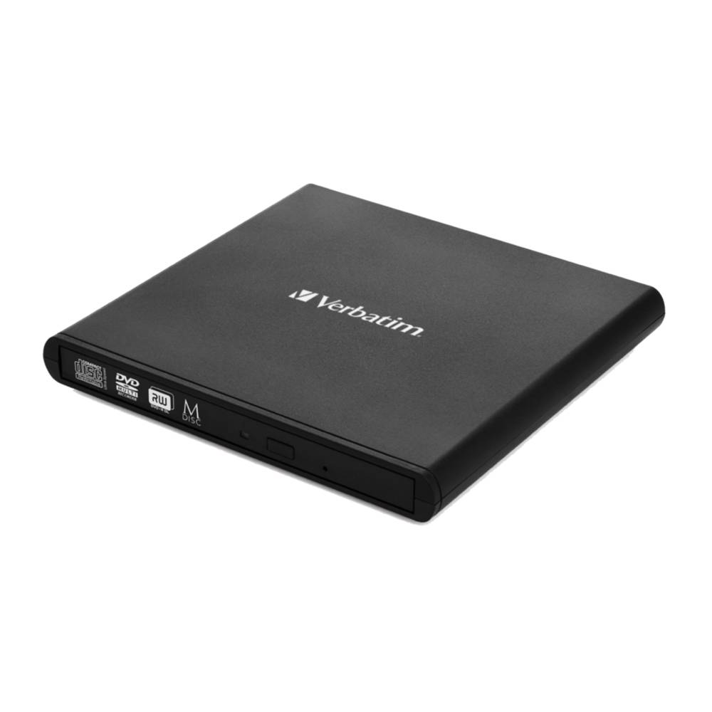 Enregistreur DVD Verbatim, USB 2.0, 8x/6x/24x, Slimline Portable, noir, M-DISC, vente au détail-1