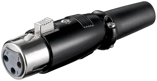 Couplage microphone Goobay, 3 broches - avec décharge de traction vissée