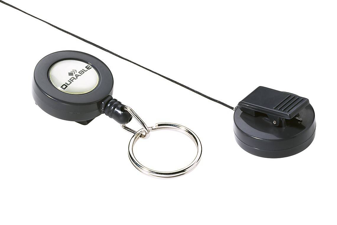 Durable 822258 Porte-carte d'identité à enrouleur (L x l x H) 80 x 25 x 25 mm pince croco 10 pc(s)-2