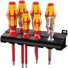 Jeu de tournevis Wera 160 i/7 Rack VDE 7 pièces vis à fente, cruciforme Phillips