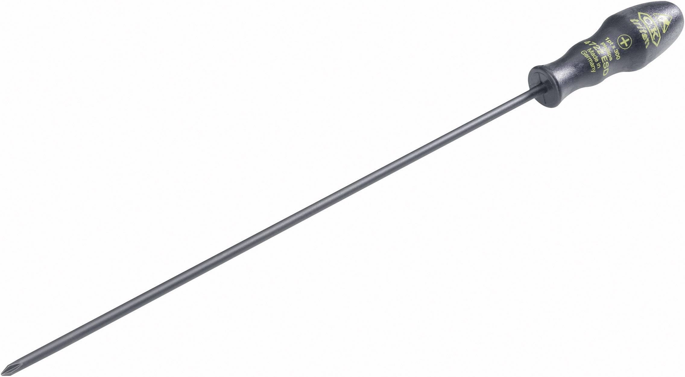 C.K antistatique (ESD) Tournevis pour vis à fente Largeur de lame: 5 mm Longueur de la lame: 250 mm